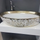 ARROW zdjelasti umivaonik 62x41x14cm zlatno bijeli