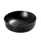 EVEREST umivaonik okrugli 41,5x13,5cm crni sa zlatnim rubom