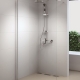 WALK-IN tuš stijena 900x2000mm - prozirno staklo, krom