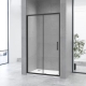 B-LINE tuš vrata 1000mm - prozirno staklo, crna