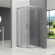 C-LINE tuš kabina kvadratna 900x900mm - prozirno staklo, krom