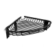 EXTRA kutna polica 21x21x3cm inox crna