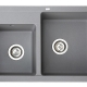 X QUADRO PLUS 2D sudoper grafit sivi granit
