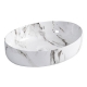 EVEREST umivaonik ovalni 55x41,5x14cm bijeli mramor
