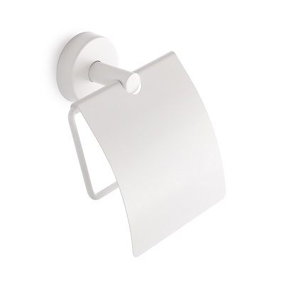 UNO držač wc papira s poklopcem inox bijeli