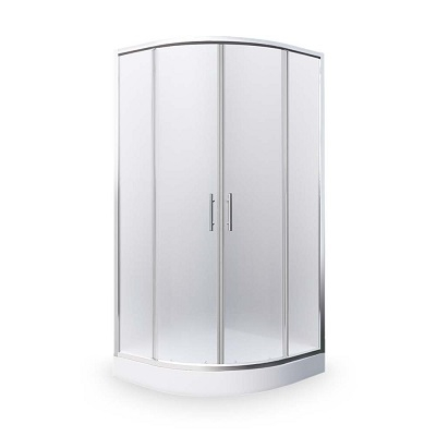 HOUSTON NEO tuš kabina polukružna 800x800x1900mm - mutno staklo, krom