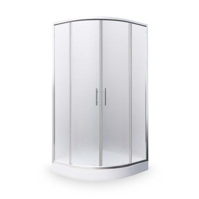 HOUSTON NEO tuš kabina polukružna 800x800x1900mm - mutno staklo, krom