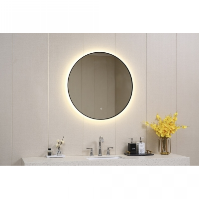 OGLEDALO fi 1000mm, led rasvjeta, touch senzor crno