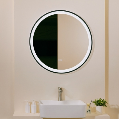 OGLEDALO fi 580mm - led rasvjeta, odmagljivanje, touch sensor, crno