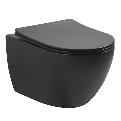 EVEREST TORNADO wc školjka - rimless + wc daska softclose crna