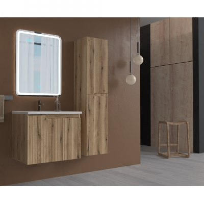 EURIDIKA HV 65 PINO OAK ormarić + umivaonik umjetni mramor