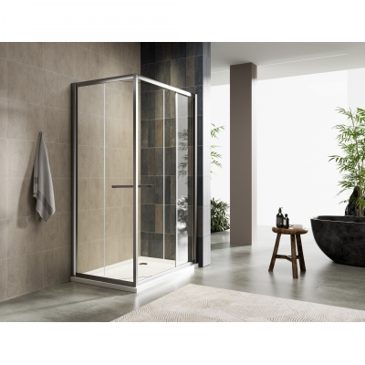 C-LINE tuš kabina pravokutna 1000x800mm - prozirno staklo, krom